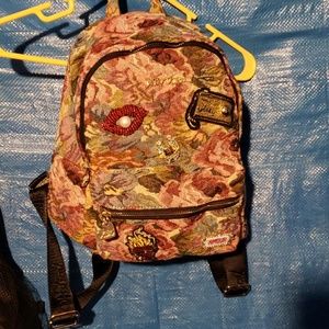 Betsey johnson brocade backpack (nwt)